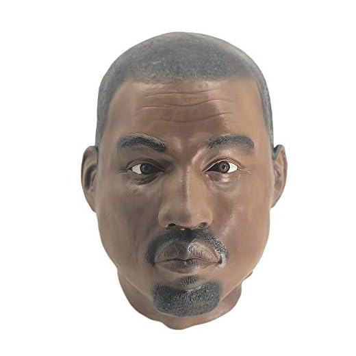 HENGYUTOYMASK Realistic Latex Singer Rapper Star Presidential Run Candidate Celebrity President Genuine Kanye Rubber Mask Merch