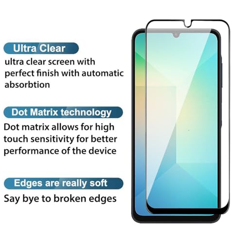 Image of POPIO Military-Grade Gorilla Tempered Glass for Samsung Galaxy A06 / F06 / M06 / A07 / F07 / M07 | Pack of 1 | 9H Hardness, Edge-to-Edge, Bubble-Free