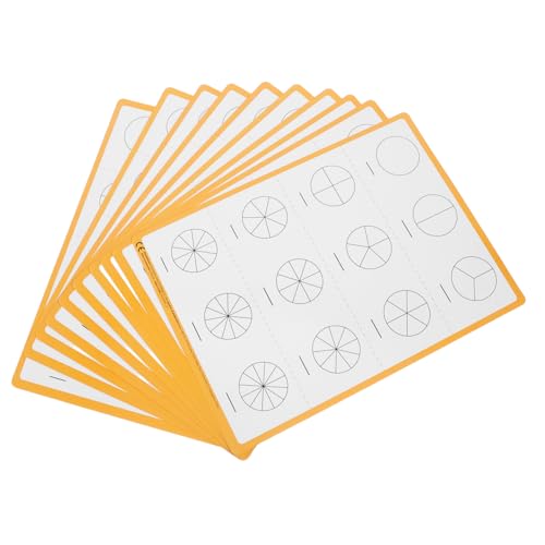 SECFOU 10個 小学校 分数 操作 分数 操作 モンテッソーリ 数学 教材 小学校 学校 数学 補助具 学習 向け 学習 用品