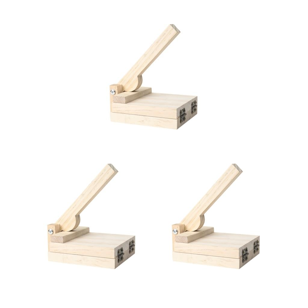 Presse à tortilla en bois (lot de 3) pour raviolis et pâtes à pizza maison