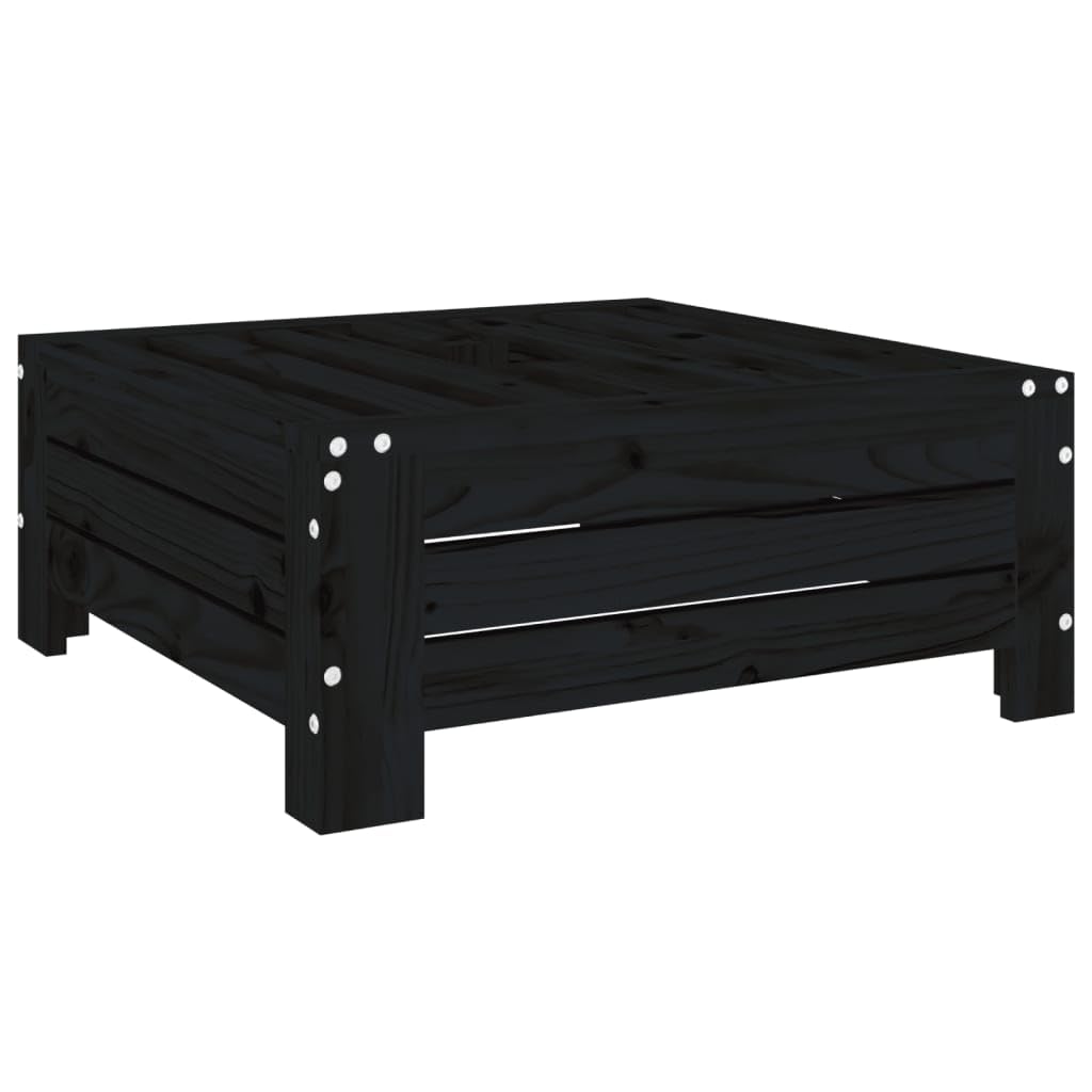 Revestimiento para soporte de sombrilla, color negro, madera maciza de pino para balcón, terraza, jardín