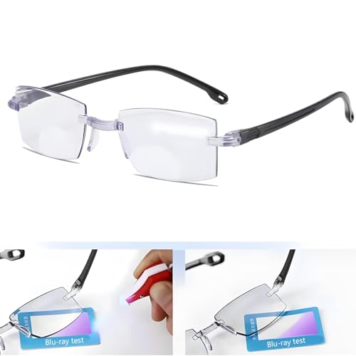 Image of 2 PCS Presbyopia Glasses, Presbyopic Glasses Anti-Blue Light Far and Near for Women Men, Intelligent Color-Changing Vision Glasses as Seen on TV