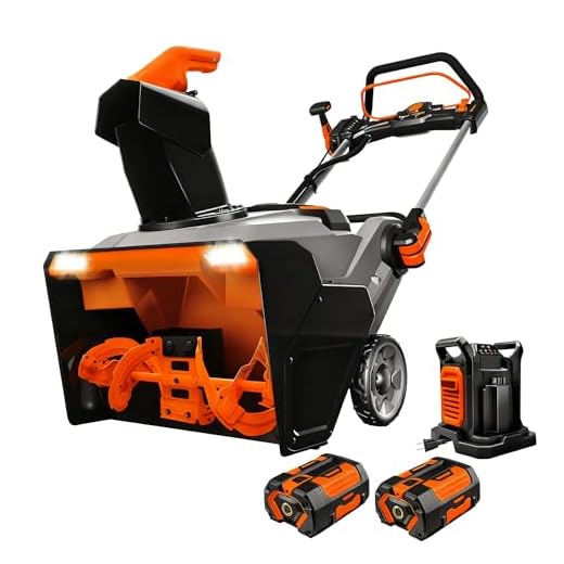Cordless Electric Snow Blower with Dual Batteries