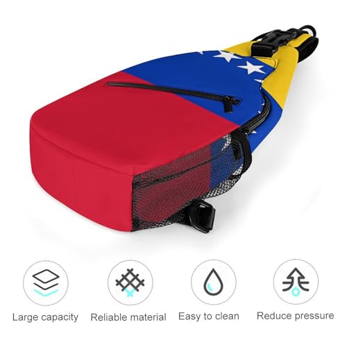 Mochila tipo sling bandera de Venezuela para trekking y uso casual miniatura 5