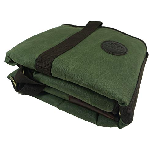 Wayne's Dog Canvas Leather 52" Rifle Gun Case, Soft Padded Scoped Rifle Bag For Hunting Shooting Range #TOP3