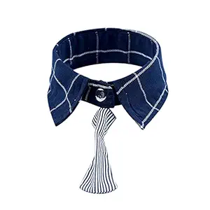 Emily Pets Handcrafted Adorable Pet Bow Ties Adjustable Neck Tie Bowties Dog Collar Neckties Kitty Puppy Grooming Accessories for Doggy Cat 1-Pack(L,Navy Blue)