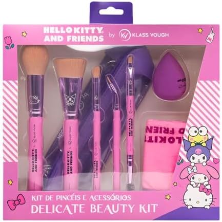 Klass Vough Hello Kitty Delicate Beauty, Kit de Pincéis Profissio...