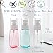 Spray Bottles 100ml/3.4oz Fine Mist Empty Travel Cosmetic Refillable Container Hairspray Makeup Face Water Mister Plastic Sprayer Atomizer Toiletry for Skincare Lotion Perfume 3pcs (3Color)