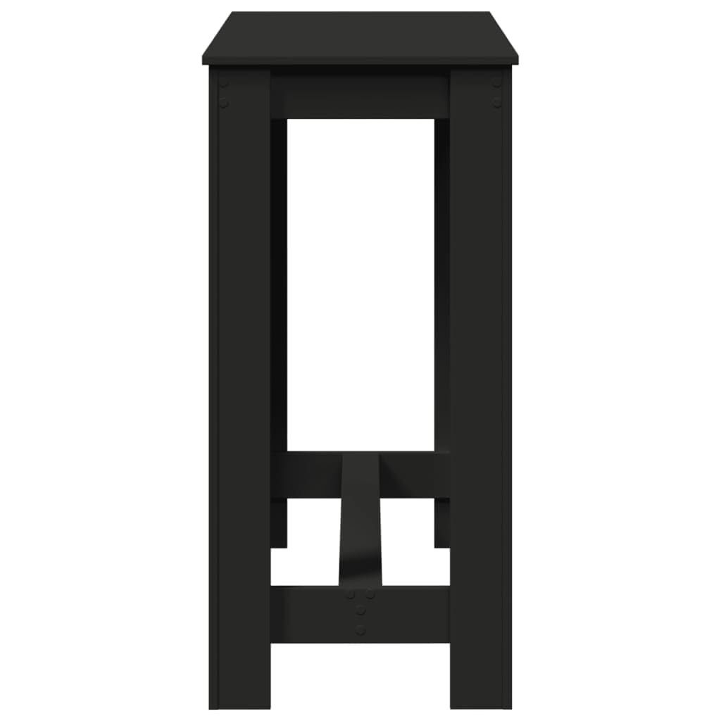 Table de Bar rectangulaire Noir 102x50x103,5 cm en Bois d'ingénierie pour Espace Cuisine Salon Salle à Manger extérieur Bureau comptoir mobilier modulable et Robuste