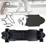 Oiyekntd Patineta eléctrica con Control Remoto, patineta Longboard Impermeable, 7 Capas de Arce, Alcance de 15 km, Velocidad máxima de 25 km/h, para Adultos Principiantes Que andan por la Ciudad. F