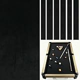Billardtuch – Professioneller Billardtisch Filz passt Standard 2,7 m Tisch, Snooker Indoor Sport Spiel Tischdecke mit Kissen Tuch Streifen (Schwarz)