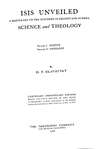 Isis Unveiled: A Master-Key to the Mysteries of... B000HFM7CW Book Cover