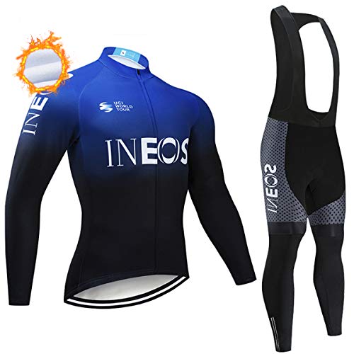 Conjunto de Maillots de Ciclismo para Invierno, Ropa de Bicicleta térmica de Equipo Profesional para Hombres