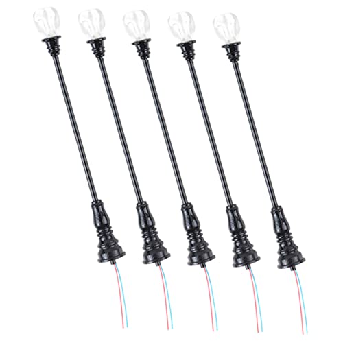 BESPORTBLE 5Pcs Decorative Lamp Models for Sand Table and Park Scenes Realistic Street Lights Props for DIY Garden Adornment and Miniature Landscape Decor