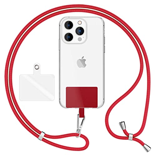 NALIA Universal Phone Lanyard for all Smartphones, Robust Cord & 2 Patches