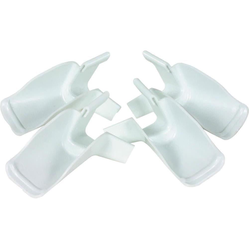 Camco 42123 Gutter Extensions - Pack of 4,White