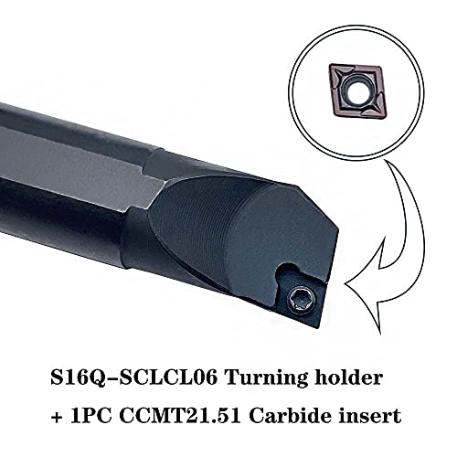 Portaherramientas S16Q-SCLCL06 para torneado interno y perfilado miniatura 2