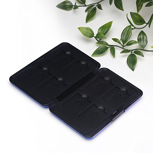 Honsky Aluminum Uhs-I Sd Micro Sd Sdhc Sdxc Tf Securedigital Memory Card Carrying Case Holder Organizer Box Keeper For Computer Camera Media Storage Organization,Blue #TOP4