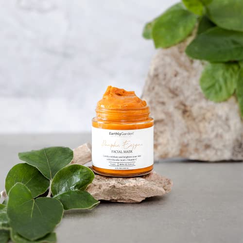 Earthlygarden Pumpkin Enzyme Face Mask | Vegan, Cruelty-Free | Cleanse, Exfoliate, Moisturize & Hydrate | Brighten Dull Skin + Dark Spots | For All Skin Types #TOP4