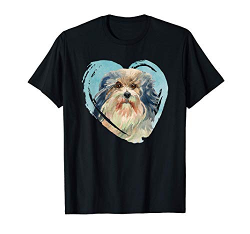 Lowchen Portrait - Watercolor Dog Graphic T-Shirt