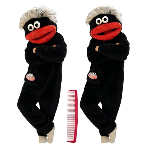 Combinaison Big Silly Mouth Monster en peluche douce avec peigne pour une tenue de nuit fun