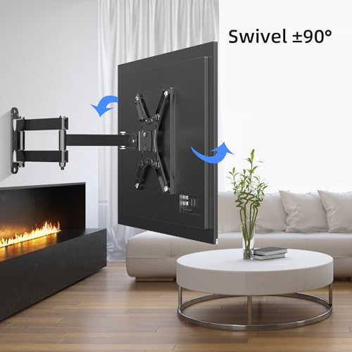 Suptek Full Motion TV Monitor Wall Mount for Most 13-42 Inch LED LCD Flat Curved Screen TVs & Monitors, Articulating Arms Swivel Tilt Extension Rotation, Max VESA 200x200mm up to 44lbs, MA1345 - Thumbnail 5