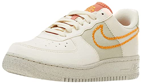 Image of Nike Mens Air Force 1 07 Low Leather Synthetic Coconut Milk Light Curry Trainers 8 US
