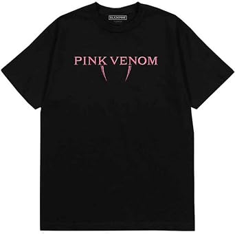 BLACKPINK T Shirt Pink Venom Band Logo Official Unisex Black Size L