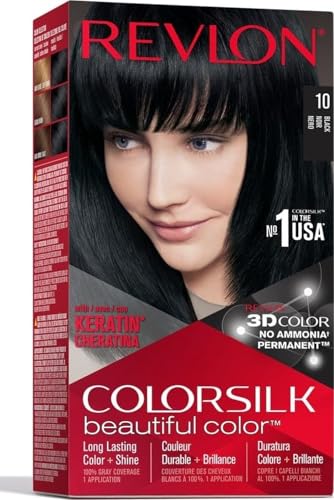 Revlon Colorsilk Permanent Hair Dye Black (10/1N) - PACK OF 3