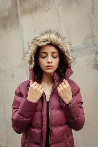 Image of CHKOKKO Women's Polyester Winter Standard Length Quilted Jacket