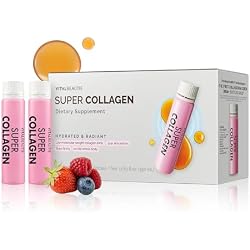 VITALBEAUTIE Super Collagen Drink – 3,500mg Low‑Molecular Fish Collagen (5 Types) – K‑Beauty Liquid Beauty Ampoules, Mixed Berry Flavor (Naturally & Artificially Flavored) – 14 x 25 mL
