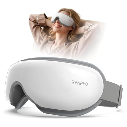RENPHO Eyeris 1- Masajeador de ojos con calor, Música Bluetooth, Masaje vibratorio,Plegable masajeador ocular para aliviar la tensión ocular Ojos secos Mejorar el sueño regalo dia de la madre