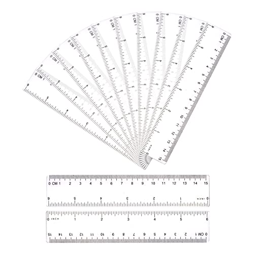 VIKSAUN 12 Pezzi Righello di Plastica, Righello
