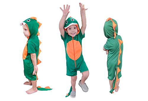 Fantasia Dinossauro Infantil Criança Unissex Luxo Top (TAM 04 veste 4 a 6 Anos)
