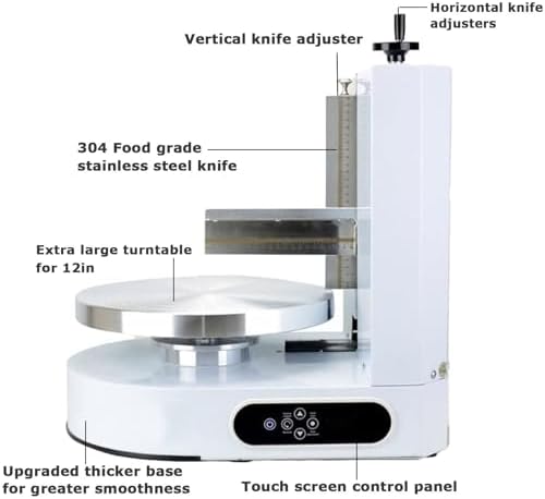 Automatic Cake Decorating Machine,Smooth Cream Spreading,Easy to Use,with LCD Display,for Professional,Home Bakers (White)