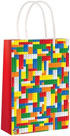 Anila's Complete Bricks Themed 10 Party Bag Fillers & Party Favours  10 Mini Bricks themed Fun Puzzle Activity Colouring Books. (Ideal for Children Aged 3-8)