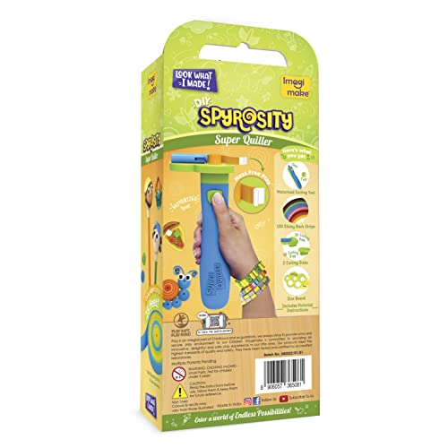 Quill On Spyrosity Super Quiller - Electric Quilling Tool - Coils 10+ Strips - Includes 100 Strips - for 7 Year Old Boys & Girls, Multicolor