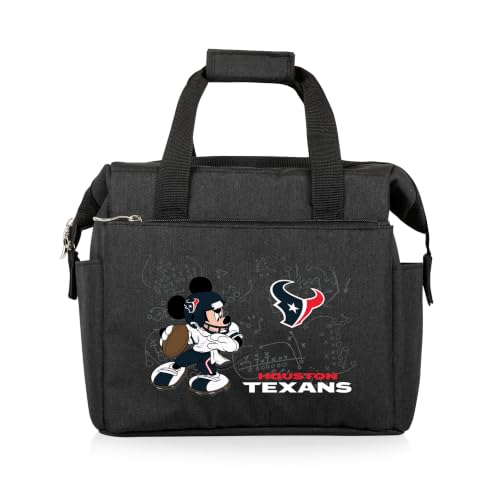 Image of PICNIC TIME NFL Mickey Mouse On The Go Lunch Bag - Soft Cooler Lunch Box - Insulated Lunch Bag, (Black)