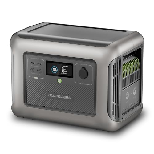 ALLPOWERS B1000 容量拡張バッテリー 1152Wh ポータブル電源 R1500/R2500専用大容量バッテリー リン酸鉄家庭用蓄電池 非常用バックアップ電源 防災グッズ 停電対策 キャンプ 節電対策 急速充電 静音充電のサムネイル