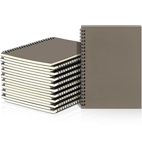 Image of Yahenda 18 Pcs Spiral Notebooks,1 Subject,Wide Ruled, Dark Gray