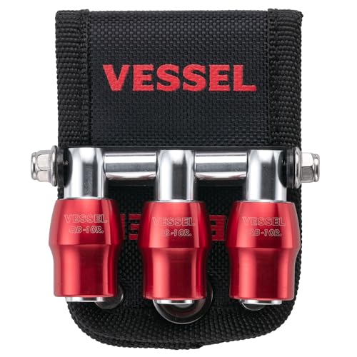 Vessel QB-10B3R Quick Catcher 3 Row Holder, Red