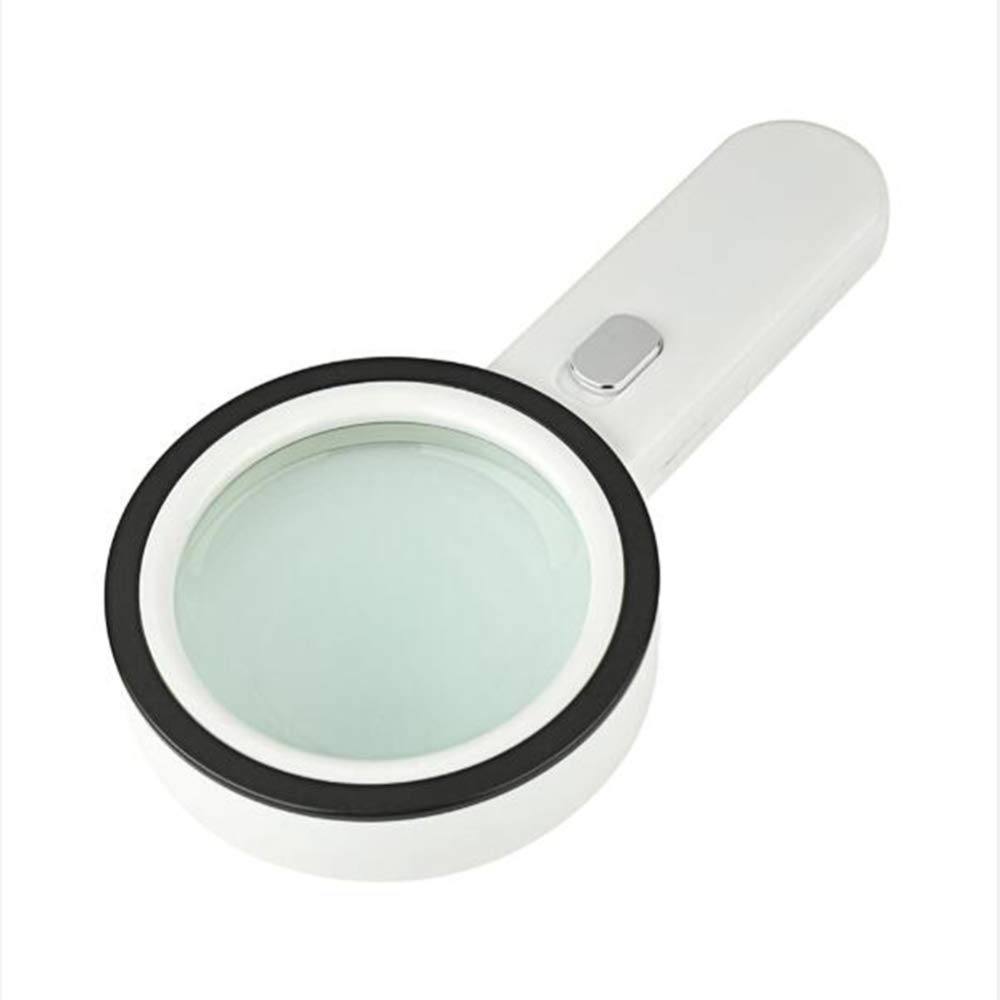 Lente d'Ingrandimento, Lente d'Ingrandimento 30X 12LED luci 105MM Super Alta chiarezza Leggera Lente d'Ingrandimento Portatile per la Lettura di mappe - Gioielliere Riparazione(