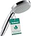 Produktbild hansgrohe Croma 100 - wassersparender Duschkopf 9 l/min (EcoSmart), Handbrause mit 1 Strahlart, runde Duschbrause (100 mm), Sparduschkopf mit Antikalk-Funktion, Chrom, 28583000