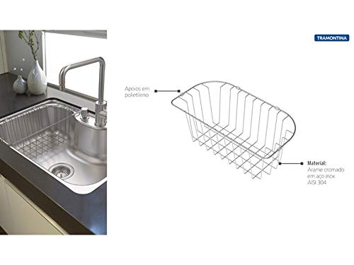 Cesto Aramado em Aço Inox para Cuba de Sobrepor Morgana Tramontina 94528031