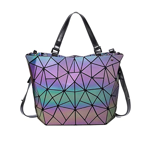 MARBER Sac bandoulière femme lumineux géométrique Nightglowing mode coloré Rhombique Sac à main Sacs à bandoulière pour dames femmes (s)