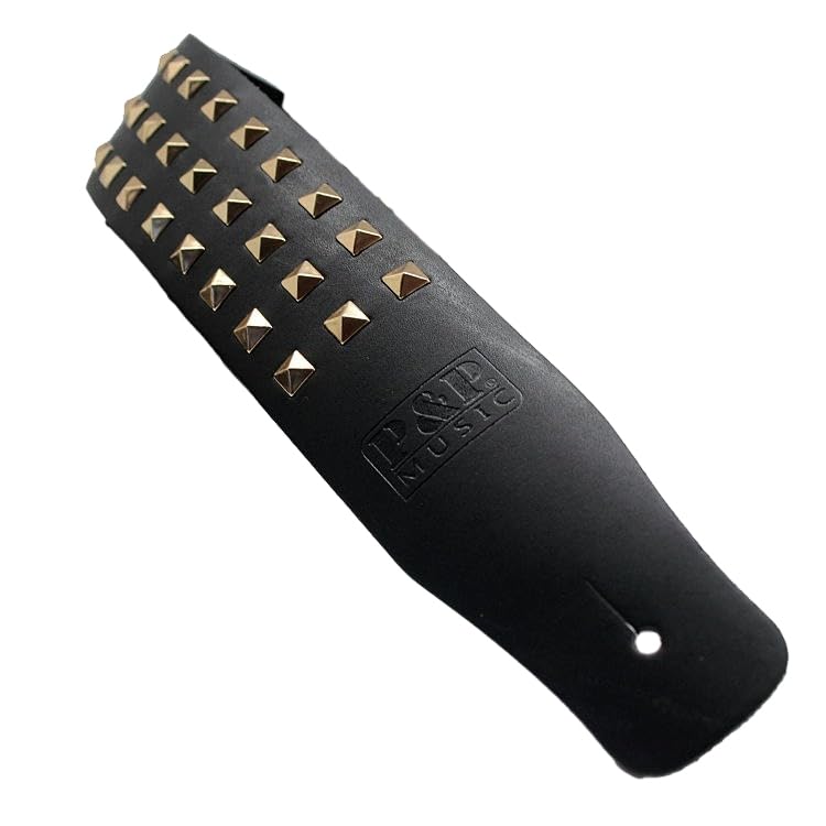Correa de guitarra de cuero genuino negro de 60 mm de ancho Correa de hombro acústica y extremos de cuero para guitarras eléctricas Longitud de guitarra baja ajustable 90-150 cm