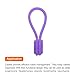 MECCANIXITY Magnetic Cable Clips 4.3 Inch x 0.6 Inch Purple Magnetic Cord Organizer Cable Ties Reusable Twist Ties for Home, Kitchen, Office, 10 Pcs