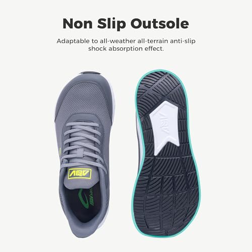 Image of IIV Mens Walking Shoes with Arch Support Wide Toe Box Tennis Sneakers Plantar Fasciitis Running Shoes