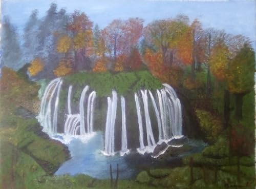 Tableau peinture à l'huile sur toile de maître EAU/HERBA pour collectionneur