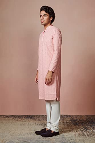 Image of Manyavar Men's Chikankari Sequin Work Kurta Set (2pcs)